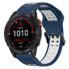 For Garmin Fenix 7 Solar / Blue+White