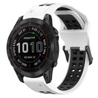 For Garmin Fenix 7 Sapphire Solar / White+Black