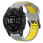 For Garmin Fenix 7 Sapphire Solar / Grey+Yellow