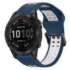 For Garmin Fenix 7 Sapphire Solar / Blue+White