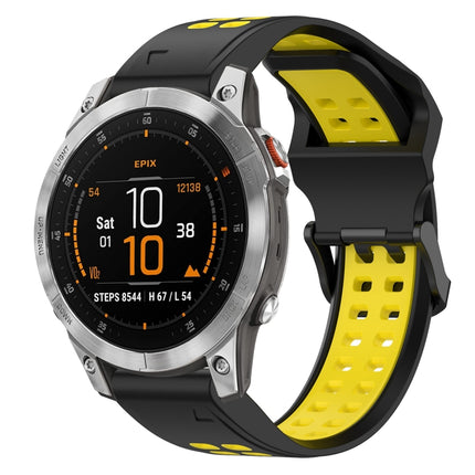 Two Color Reverse Buckle 22mm Silicone Watch Band, For Garmin EPIX Gen 2, For Garmin Fenix 7