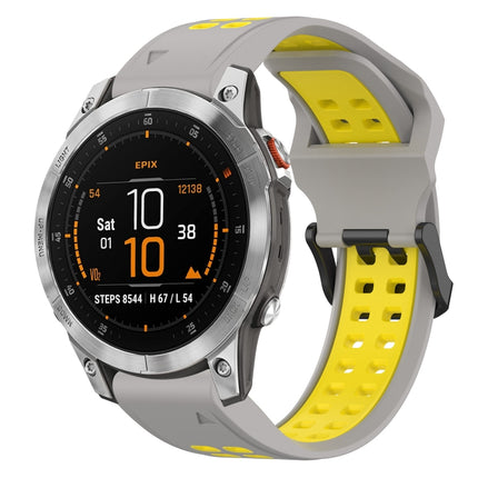 Two Color Reverse Buckle 22mm Silicone Watch Band, For Garmin EPIX Gen 2, For Garmin Fenix 7