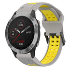 For Garmin Fenix 6 / Grey+Yellow