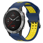 For Garmin Fenix 6 / Blue+Yellow