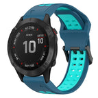 For Garmin Fenix 6 Pro / Blue+Teal
