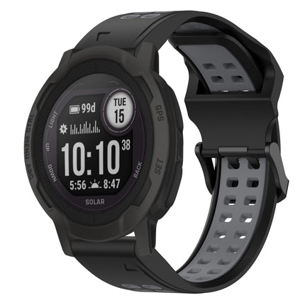 Two Color Reverse Buckle 22mm Silicone Watch Band, For Garmin Instinct 2, For Garmin Epix Pro 47mm