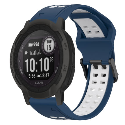 Two Color Reverse Buckle 22mm Silicone Watch Band, For Garmin Instinct 2, For Garmin Epix Pro 47mm
