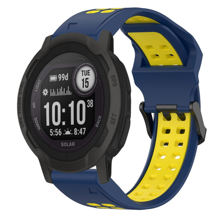 Two Color Reverse Buckle 22mm Silicone Watch Band, For Garmin Instinct 2, For Garmin Epix Pro 47mm