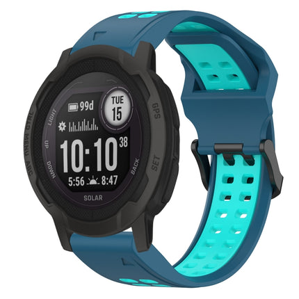 Two Color Reverse Buckle 22mm Silicone Watch Band, For Garmin Instinct 2, For Garmin Epix Pro 47mm