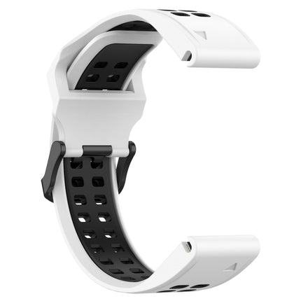 Two Color Reverse Buckle 22mm Silicone Watch Band, For Garmin Forerunner 965, For Garmin Instinct Crossover