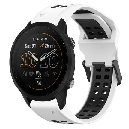Two Color Reverse Buckle 22mm Silicone Watch Band, For Garmin Instinct Crossover Solar, For Garmin Forerunner 955