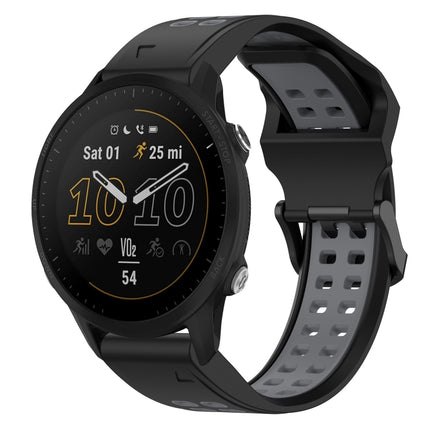 Two Color Reverse Buckle 22mm Silicone Watch Band, For Garmin Instinct Crossover Solar, For Garmin Forerunner 955