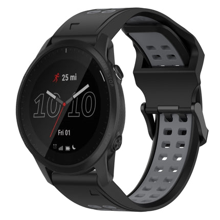 Two Color Reverse Buckle 22mm Silicone Watch Band, For Garmin Forerunner 945
