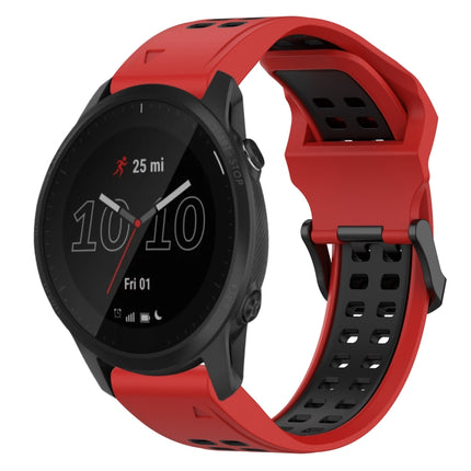 Two Color Reverse Buckle 22mm Silicone Watch Band, For Garmin Forerunner 945