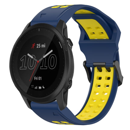 Two Color Reverse Buckle 22mm Silicone Watch Band, For Garmin Forerunner 945