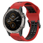 For Garmin Fenix 5 Plus / Red+Black