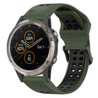 For Garmin Fenix 5 Plus / Army Green+Black