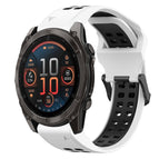 For Garmin Fenix 8 AMOLED 47mm / White+Black