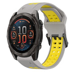 For Garmin Fenix 8 AMOLED 47mm / Grey+Yellow