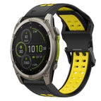 For Garmin Fenix 8 MIP 47mm / Black+Yellow