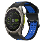 For Garmin Fenix 8 MIP 47mm / Black+Blue
