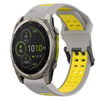 For Garmin Fenix 8 MIP 47mm / Grey+Yellow