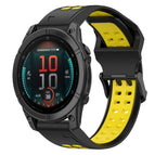 For Garmin Fenix E 47mm / Black+Yellow