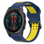 For Garmin Fenix E 47mm / Blue+Yellow