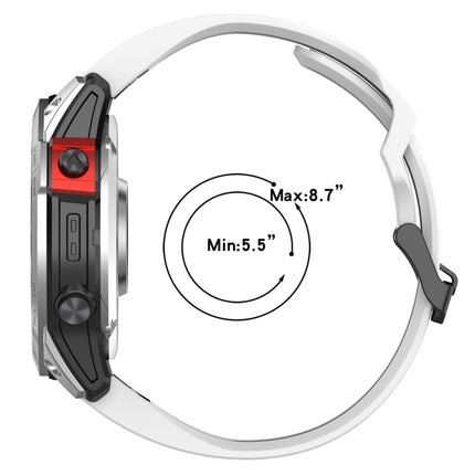 Two Color Reverse Buckle 22mm Silicone Watch Band, For Garmin Forerunner 965, For Garmin Instinct Crossover