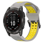For Garmin Fenix 7X Pro 51mm / Grey+Yellow