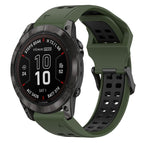 For Garmin Fenix 7X Pro 51mm / Army Green+Black