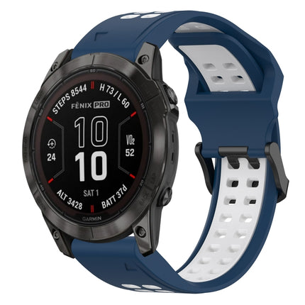Two Color Reverse Buckle 26mm Silicone Watch Band, For Garmin Epix Pro 51mm, For Garmin Fenix 7X Pro 51mm