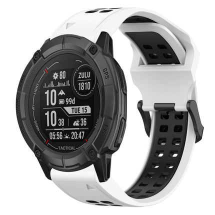 Two Color Reverse Buckle 26mm Silicone Watch Band, For Garmin Fenix 8 AMOLED 51mm, For Garmin Instinct 2X Solar