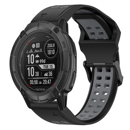 Two Color Reverse Buckle 26mm Silicone Watch Band, For Garmin Fenix 8 AMOLED 51mm, For Garmin Instinct 2X Solar