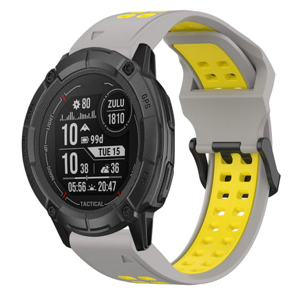 Two Color Reverse Buckle 26mm Silicone Watch Band, For Garmin Fenix 8 AMOLED 51mm, For Garmin Instinct 2X Solar
