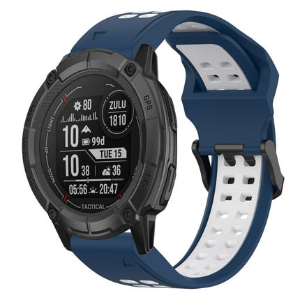 Two Color Reverse Buckle 26mm Silicone Watch Band, For Garmin Fenix 8 AMOLED 51mm, For Garmin Instinct 2X Solar