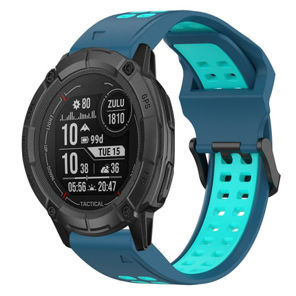 Two Color Reverse Buckle 26mm Silicone Watch Band, For Garmin Fenix 8 AMOLED 51mm, For Garmin Instinct 2X Solar