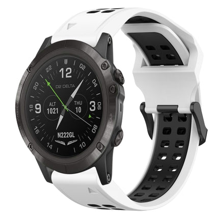 Two Color Reverse Buckle 26mm Silicone Watch Band, For Garmin D2 Delta PX