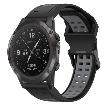 Two Color Reverse Buckle 26mm Silicone Watch Band, For Garmin D2 Delta PX