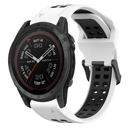 Two Color Reverse Buckle 26mm Silicone Watch Band, For Garmin TACTIX 7 Pro, For Garmin TACTIX 7