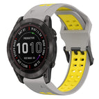 For Garmin Fenix 7X / Grey+Yellow