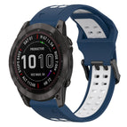 For Garmin Fenix 7X / Blue+White