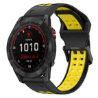 For Garmin Fenix 7X Solar / Black+Yellow