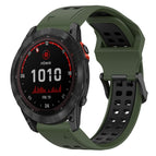 For Garmin Fenix 7X Solar / Army Green+Black