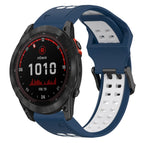 For Garmin Fenix 7X Solar / Blue+White