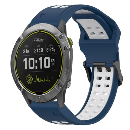 Two Color Reverse Buckle 26mm Silicone Watch Band, For Garmin Enduro 2, For Garmin Enduro