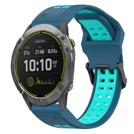 Two Color Reverse Buckle 26mm Silicone Watch Band, For Garmin Enduro 2, For Garmin Enduro
