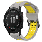 For Garmin Fenix 6X Pro / Grey+Yellow