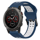 For Garmin Fenix 5X / Blue+White