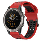 For Garmin Fenix 5X Plus / Red+Black